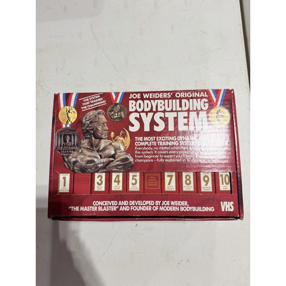 Joe Weider Bodybuilding System 10 VHS Box Set RARE Vintage Collectable